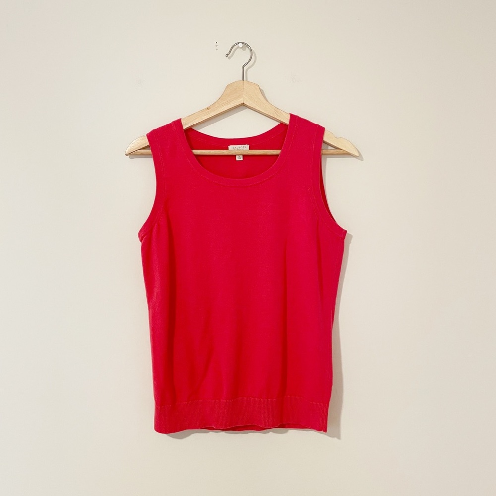 Talbots Bright Pink Sweater Tank Shell